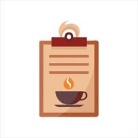 Cafe Menu Design Concept with Coffee Cup Icon vector