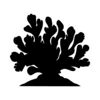 Illustration of sea Coral silhouette on isolated background vector