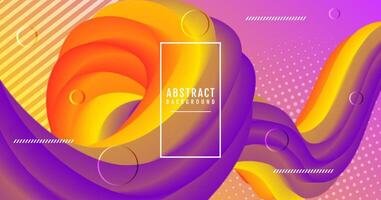 3D geometric abstract background on bright space with colorful fluid loop decoration. Modern graphic design element with wave style. Flowing shape concept for web banner, flyer, card or brochure cover vector