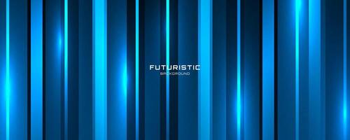 3D blue techno abstract background overlap layer on dark space with glowing lines effect decoration. Modern graphic design element cutout style concept for web banner, flyer, card, or brochure cover vector