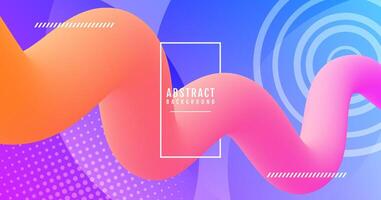 3D geometric abstract background on bright space with colorful fluid loop decoration. Modern graphic design element with wave style. Flowing shape concept for web banner, flyer, card or brochure cover vector