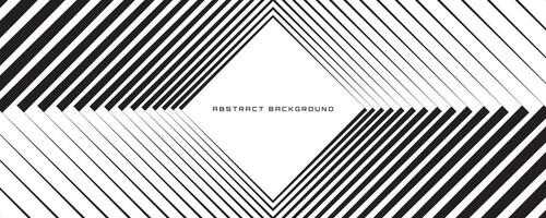 3D black stripes techno background on white space. Tech banner with rhombus style effect decoration. Modern graphic design element. Motion lines concept for web, flyer, card, or brochure cover vector