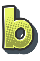 Comic Halftone Alphabet Letter and Number png