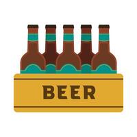 Cold beer icon or sign. flat beer illustration isolated on white background. Alcohol drink pub or bar. vector
