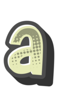 Comic Halftone Alphabet Letter and Number png