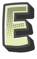 Comic Halftone Alphabet Letter and Number png