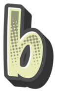 Comic Halftone Alphabet Letter and Number png