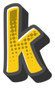 Comic Halftone Alphabet Letter and Number png