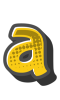 Comic Halftone Alphabet Letter and Number png