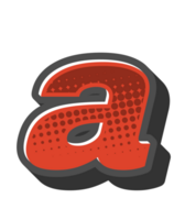 Comic Halftone Alphabet Letter and Number png