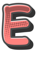 Comic Halftone Alphabet Letter and Number png