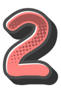 Comic Halftone Alphabet Letter and Number png