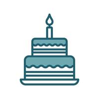 birthday cake icon design template simple and clean vector