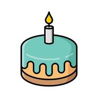 birthday cake icon design template simple and clean vector