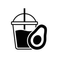 avocado juice icon design template simple and clean vector