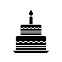 birthday cake icon design template simple and clean vector