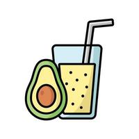 aguacate jugo icono diseño modelo sencillo y limpiar vector