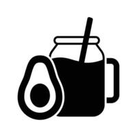 aguacate jugo icono diseño modelo sencillo y limpiar vector