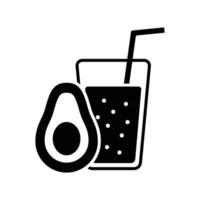 aguacate jugo icono diseño modelo sencillo y limpiar vector