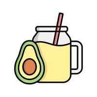 aguacate jugo icono diseño modelo sencillo y limpiar vector