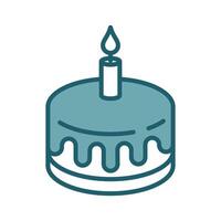 cumpleaños pastel icono diseño modelo sencillo y limpiar vector