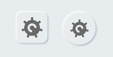 System solid icon in neomorphic design style. Configuration signs illustration. vector