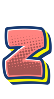 Comic Halftone Alphabet Letter and Number png