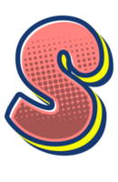 Comic Halftone Alphabet Letter and Number png