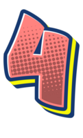 Comic Halftone Alphabet Letter and Number png