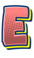 Comic Halftone Alphabet Letter and Number png