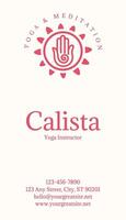 Pink Yoga Instructor Business Card template