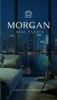 real estate business card vertical template