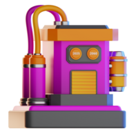 hora máquina tecnología ilustración 3d png