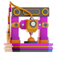 3d stampante tecnologia illustrazione 3d png