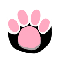 Cat Paw Cartoon illustration White And Black Cat Paw png