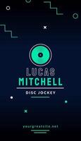 DJ Vertical Business Card template