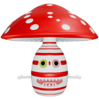 3d Persönlichkeit Pilz Amanita rot Weiß png