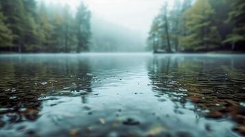 Beautiful lake view with trees photo