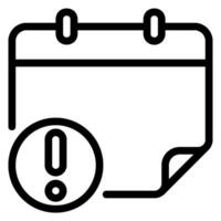 attention line icon vector