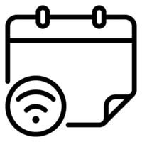 wifi line icon vector