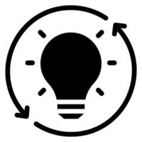 lightbulb glyph icon vector