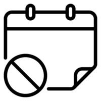 forbidden line icon vector