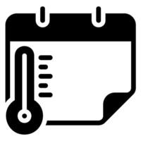 temperature glyph icon vector