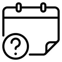 question mark line icon vector