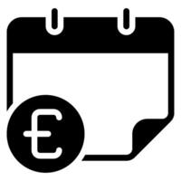 euro glyph icon vector