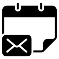 email glyph icon vector