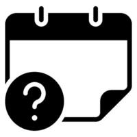 question mark glyph icon vector