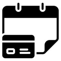 credit card glyph icon vector