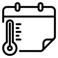 icono de línea de temperatura vector