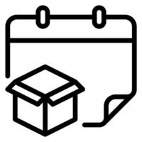 parcel line icon vector